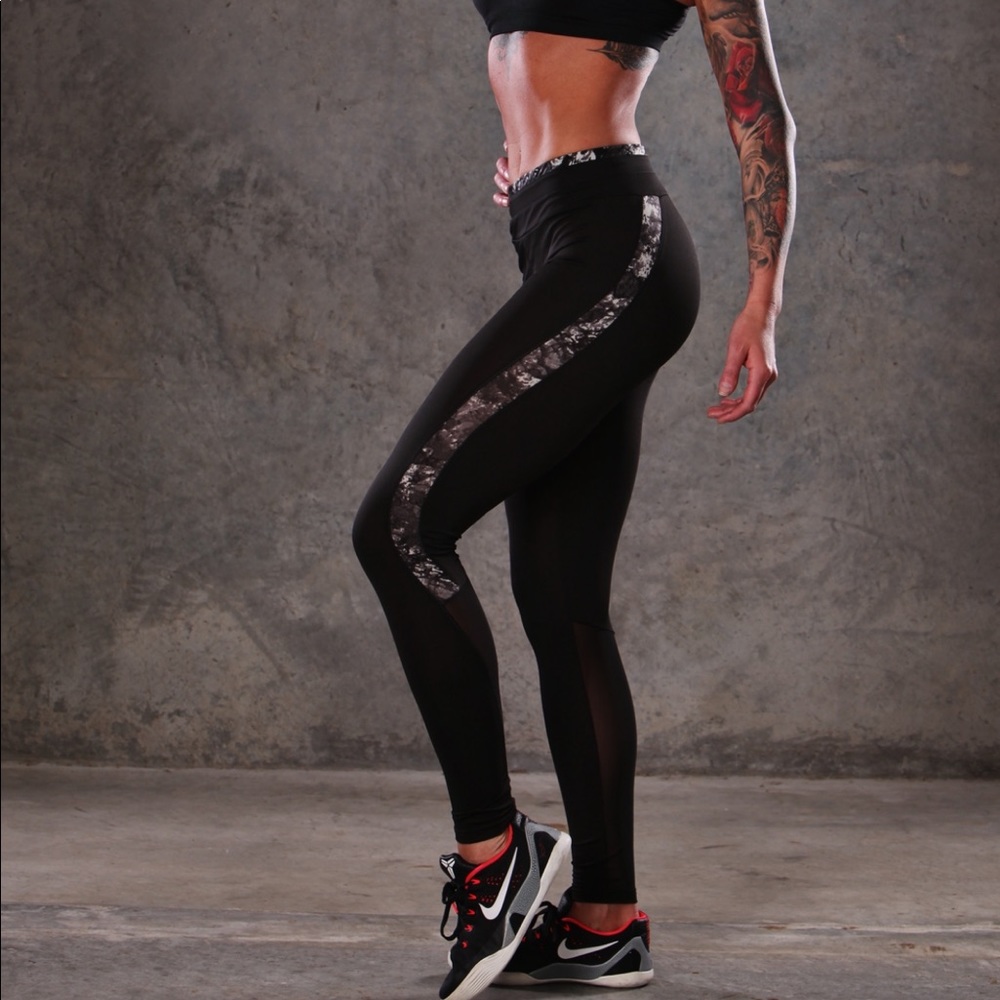 Camo and Black Athletic Leggings